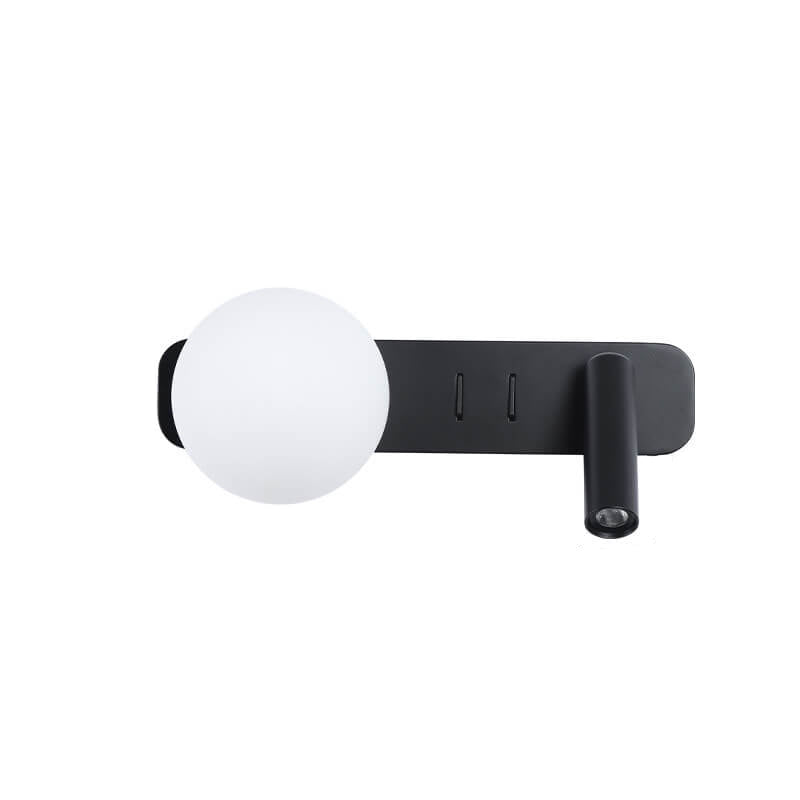 Glass Sphere Reading Wall Lamp