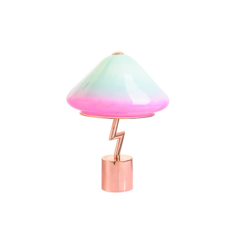 Colorful Mushroom Hardware Glass Table Lamp