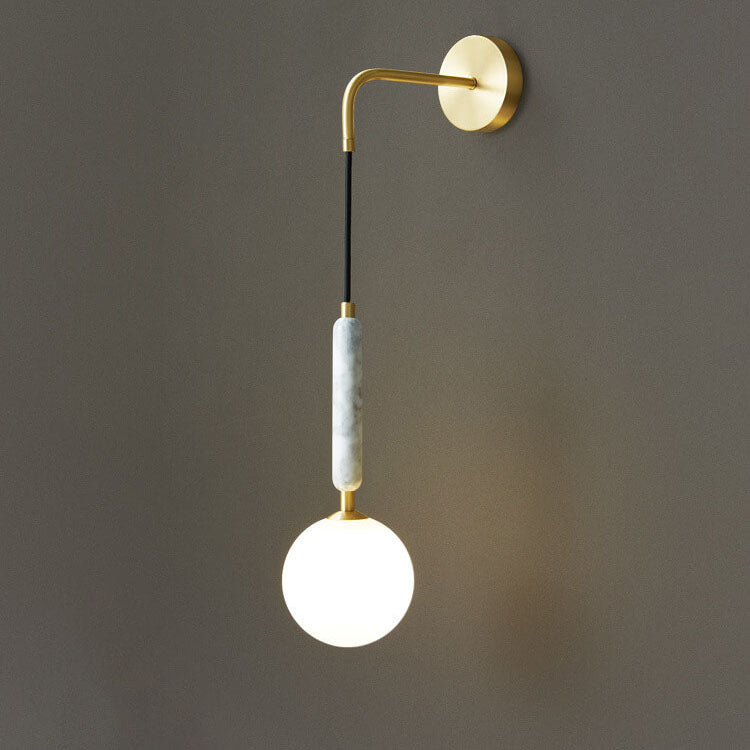 Ball Marble Arm Wall Lamp
