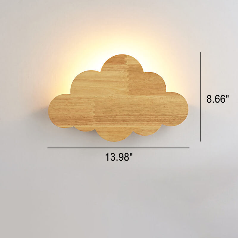 Cloud Wood Wall Lamp