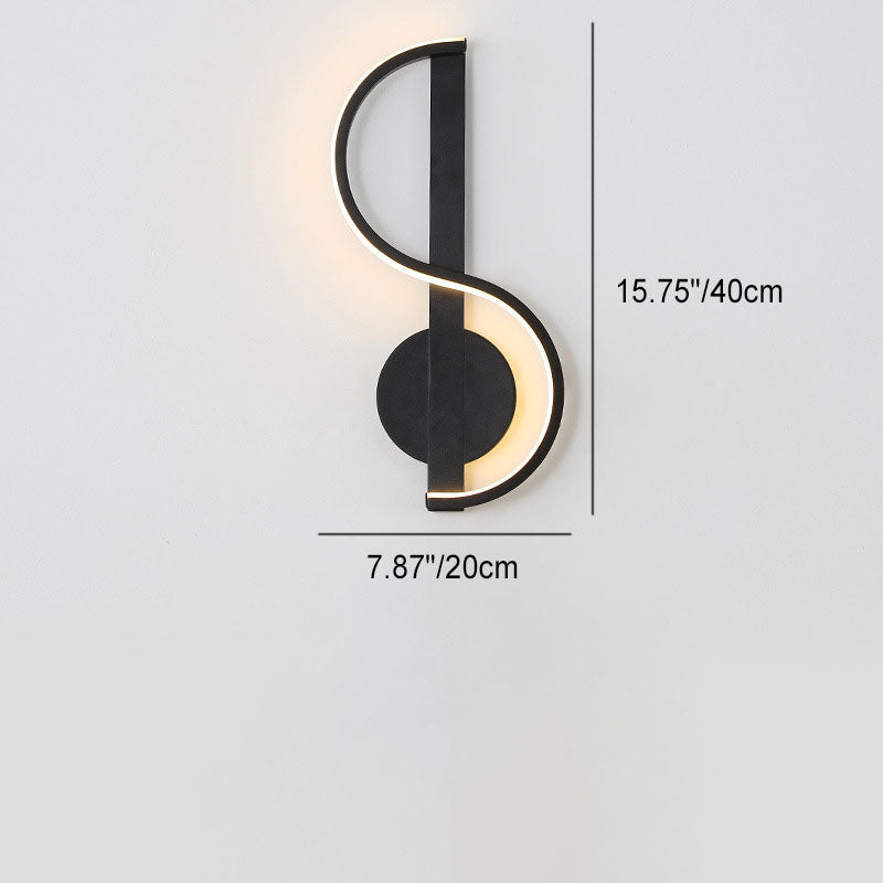 Music Note Silicone Line Wall Lamp