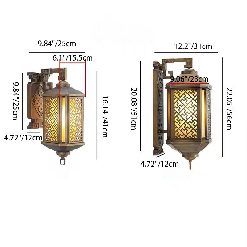 Brushed Aluminum House Pagoda Outdoor Light