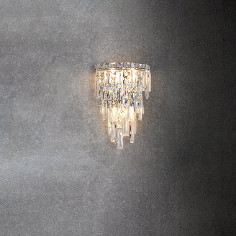 Crystal Tassel Half Living Wall Lamp