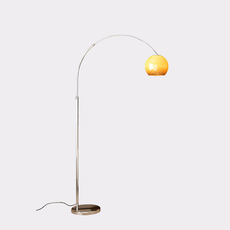 Contemporary Scandinavian Glass Round Floor Lamp