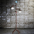 Industrial Steampunk Copper Water 2-Light Floor Lamp