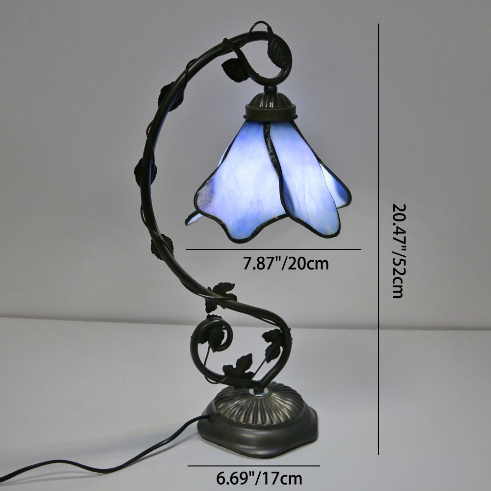 Petal Shaped Metal Glass Table Lamp