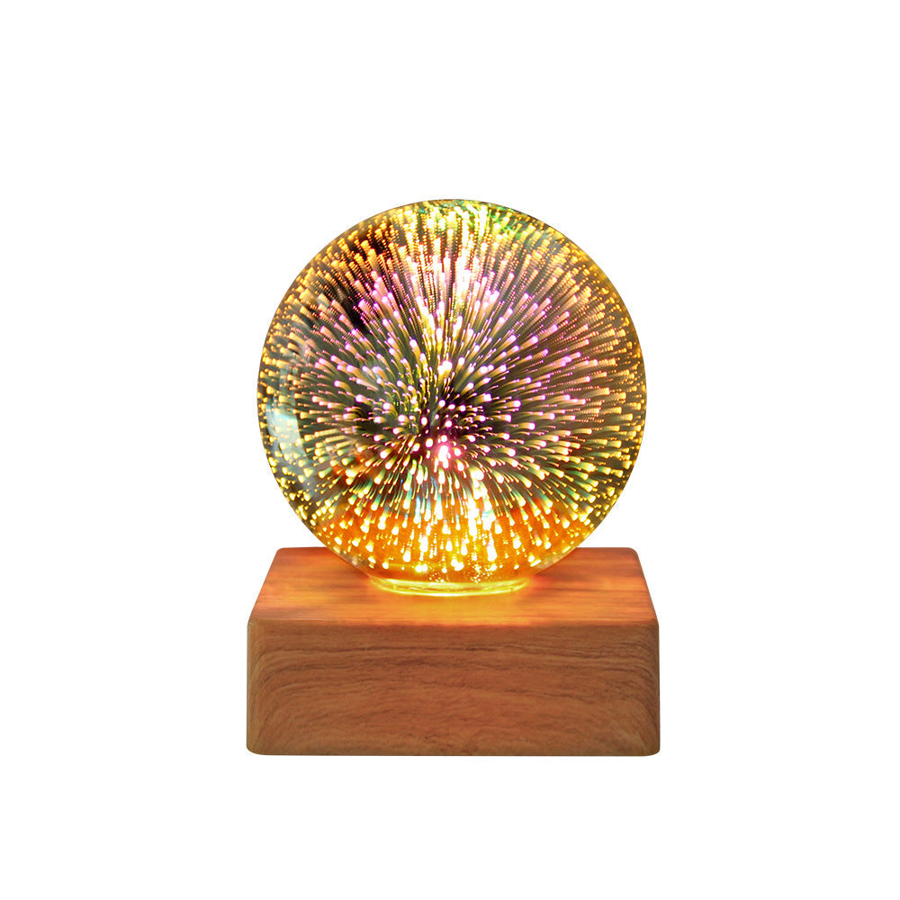 Colorful Glass Ball Plug-in Table Lamp