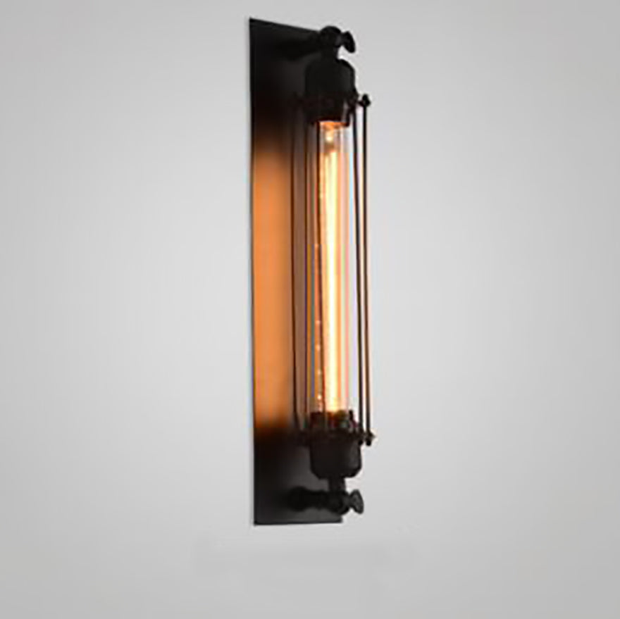 Rectangular Cylinder Iron Living Wall Lamp