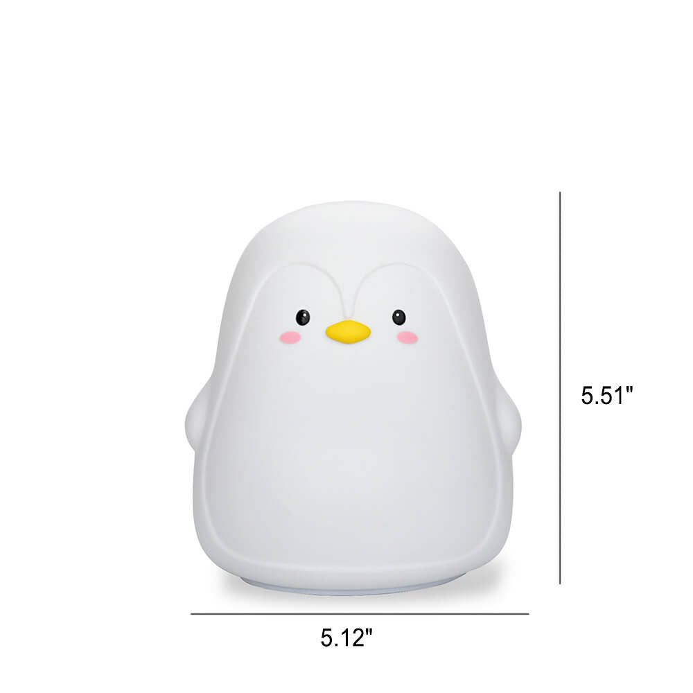 Cartoon Penguin Silicone Kids Table Lamp