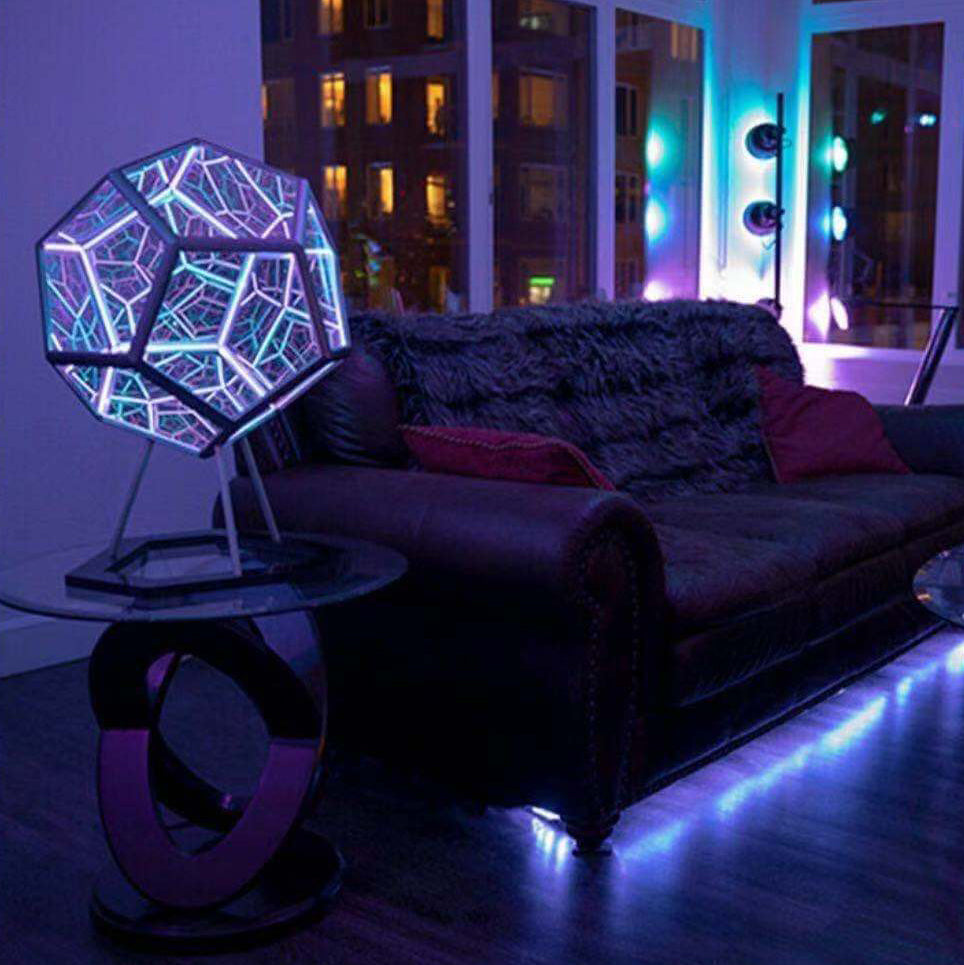 Infinity Dodecahedron Night Table Lamp