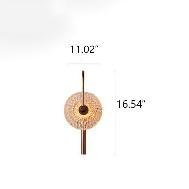 Textured Glass Round Curved Wall Lamp