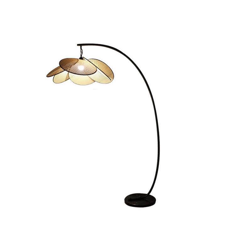 Rattan Flower Shape Living Floor Lamp