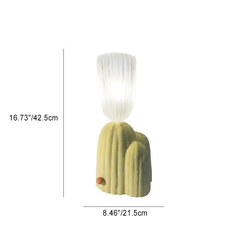 Cactus Resin Glass Living Table Lamp