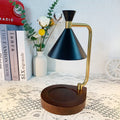 Iron Conical Wooden Melting Table Lamp