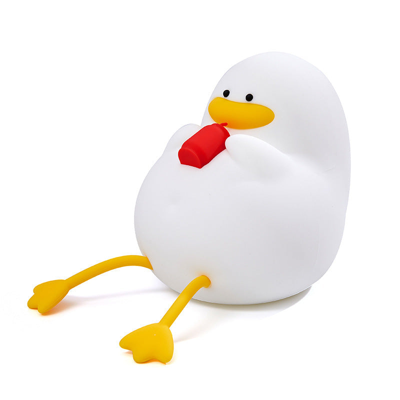 Cartoon Silicone Duck Pat Table Lamp