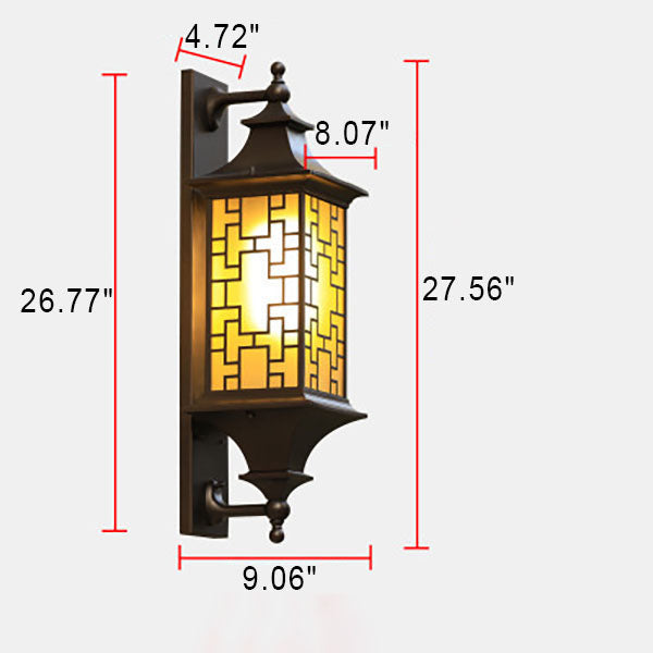 Square Lantern Cage Outdoor Light