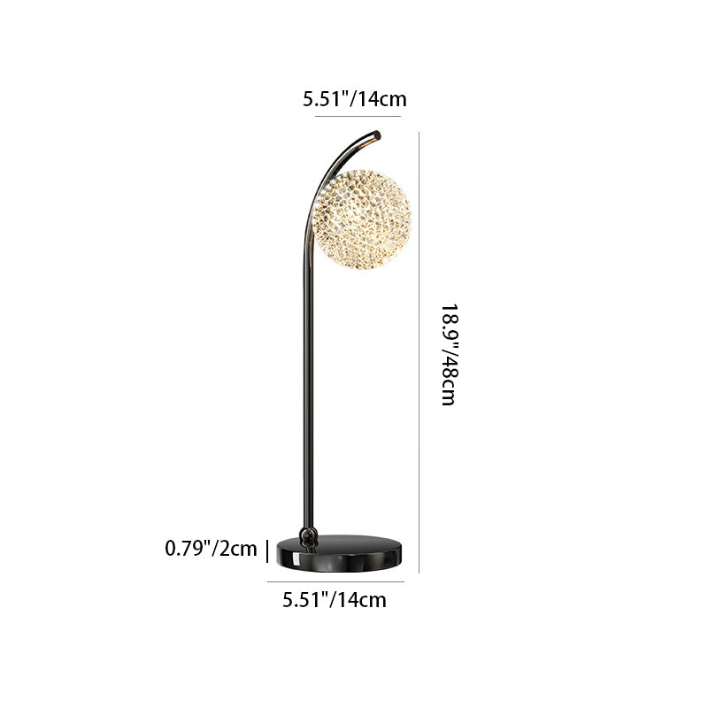 Round Ball Aluminum Iron Table Lamp