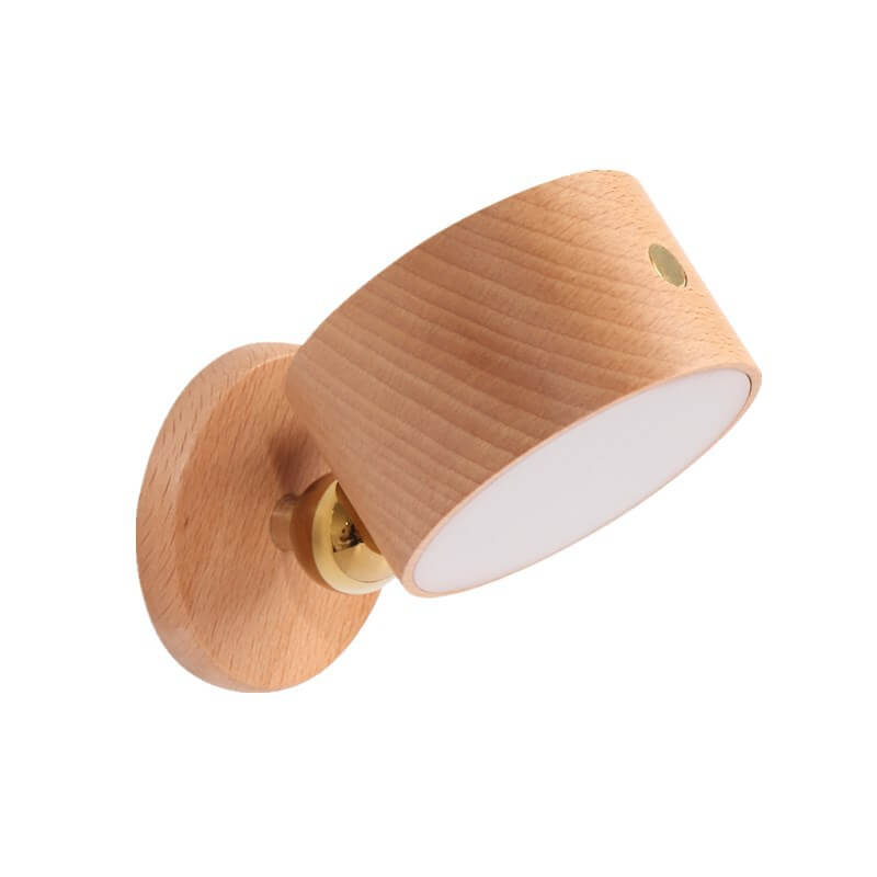 Wooden Rechargeable Touch Magnetic Wall Lamp