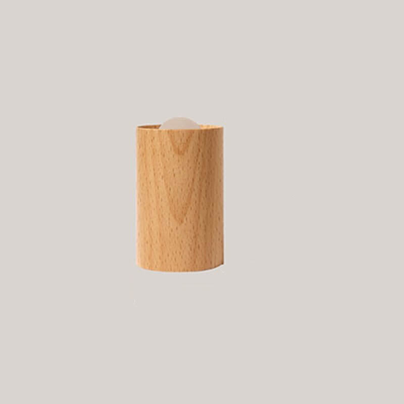 Wooden Cylindrical Table Lamp