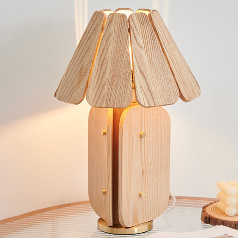 Rectangular Cone Brass Solid Table Lamp