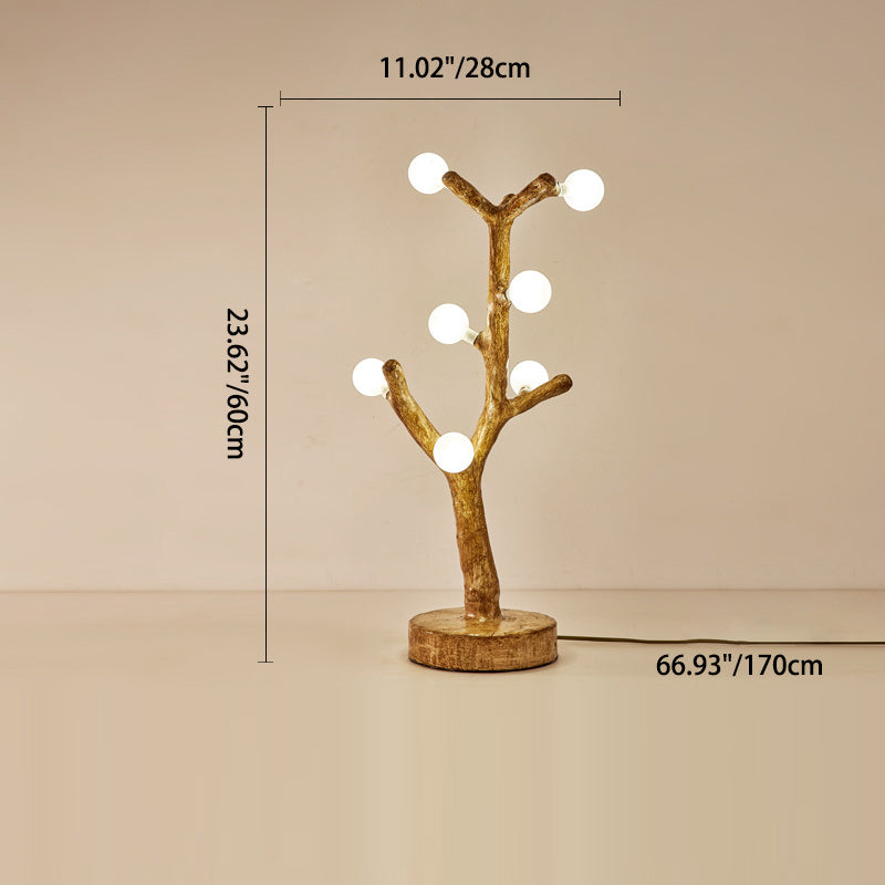 Twig Orb Resin Hardware 12-Light Table Lamp