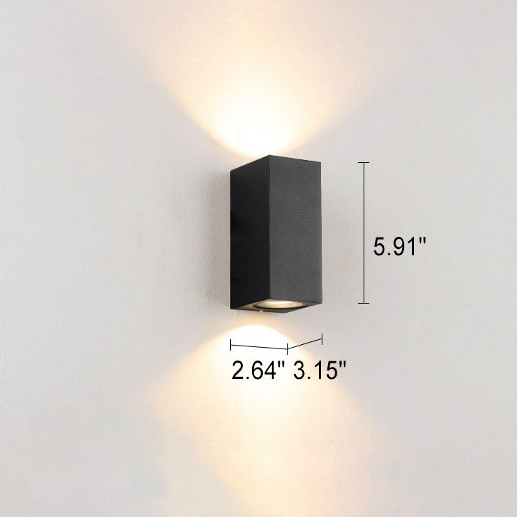 Aluminum Glass Cylinder 2-Light Outdoor Light