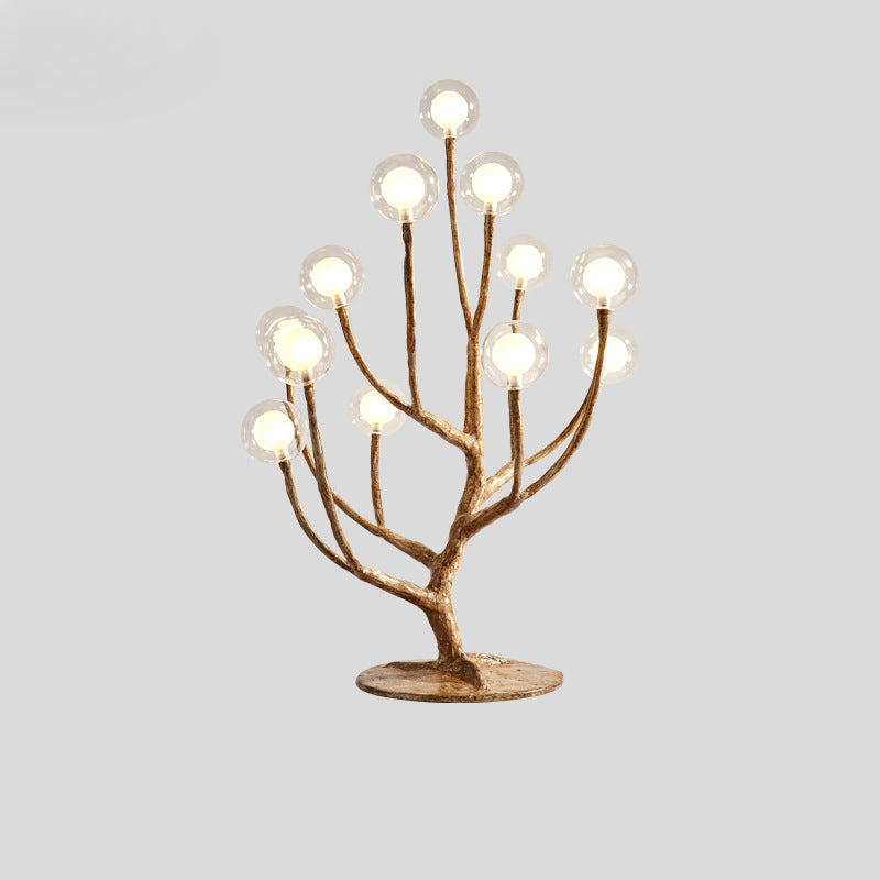 Branch Polymer Metal Glass 8-Light Table Lamp