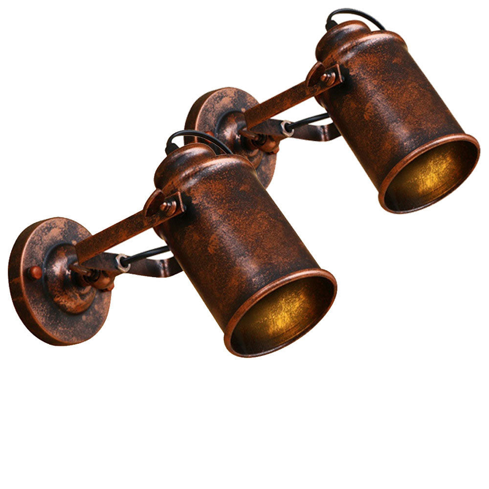 Rust Cylinder Wall Lamp