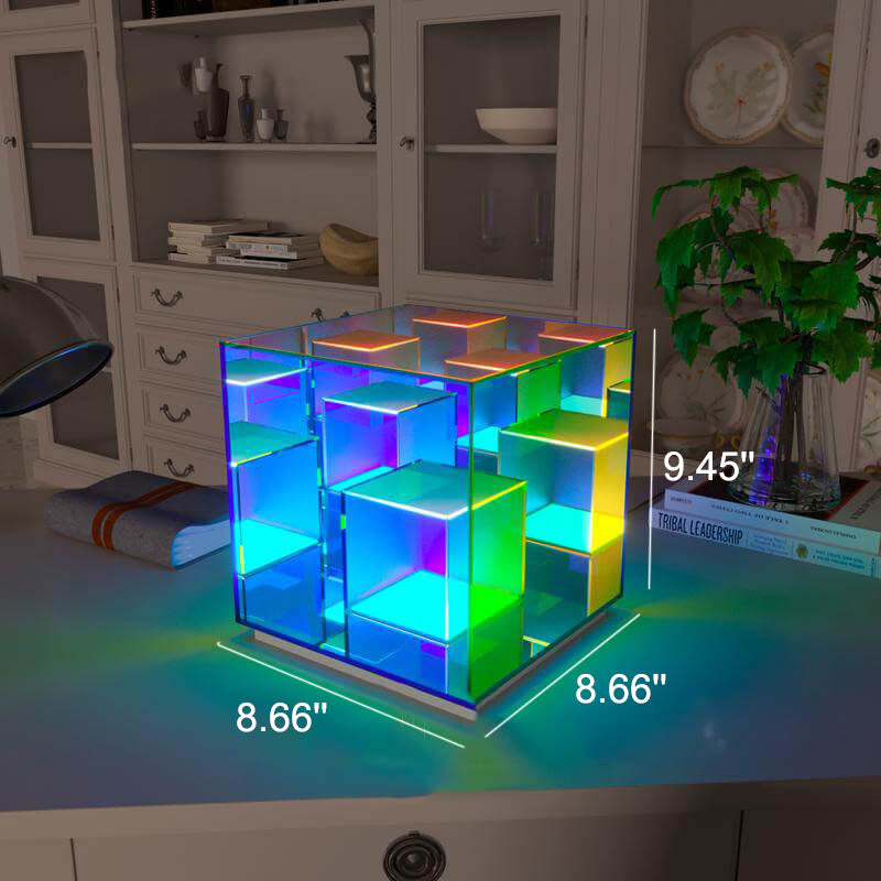 Acrylic RGB Line Rubik's Table Lamp