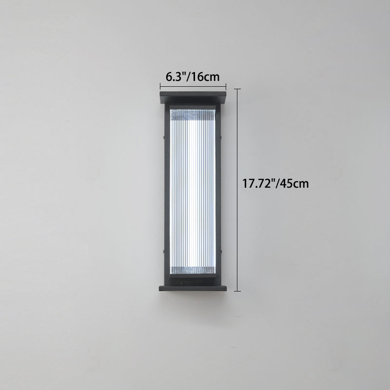 Rectangular Stainless Steel Acrylic Outdoor Light