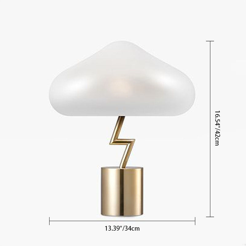 Mushroom Glass Iron Table Lamp