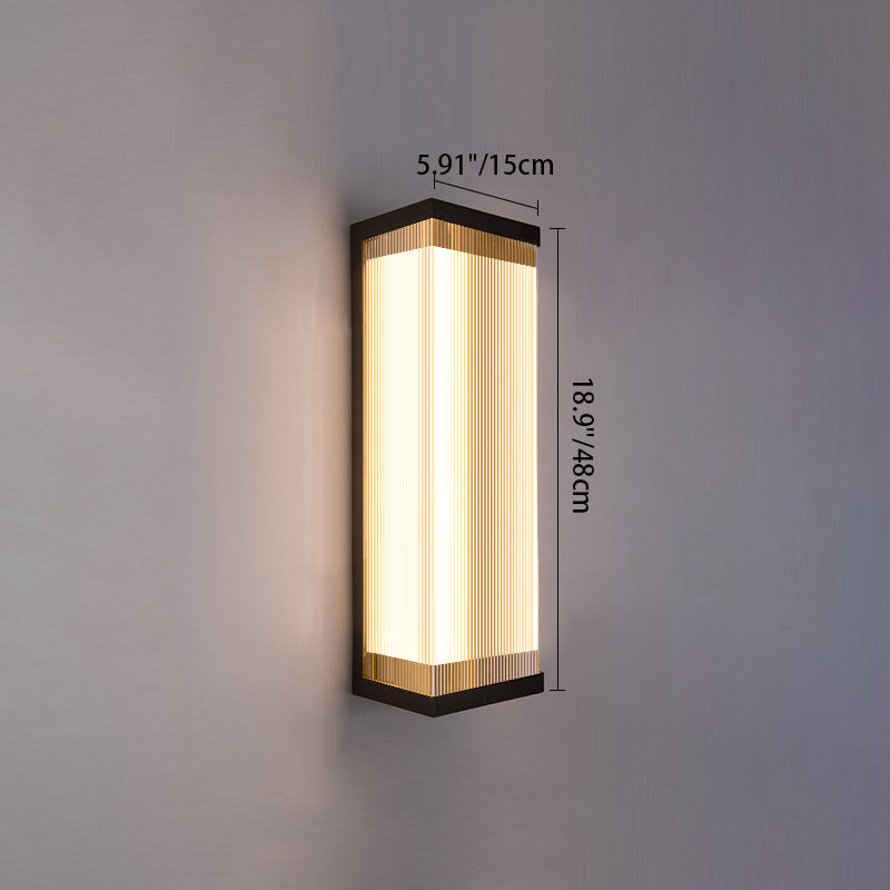 Rectangular Stainless Steel Acrylic Outdoor Light