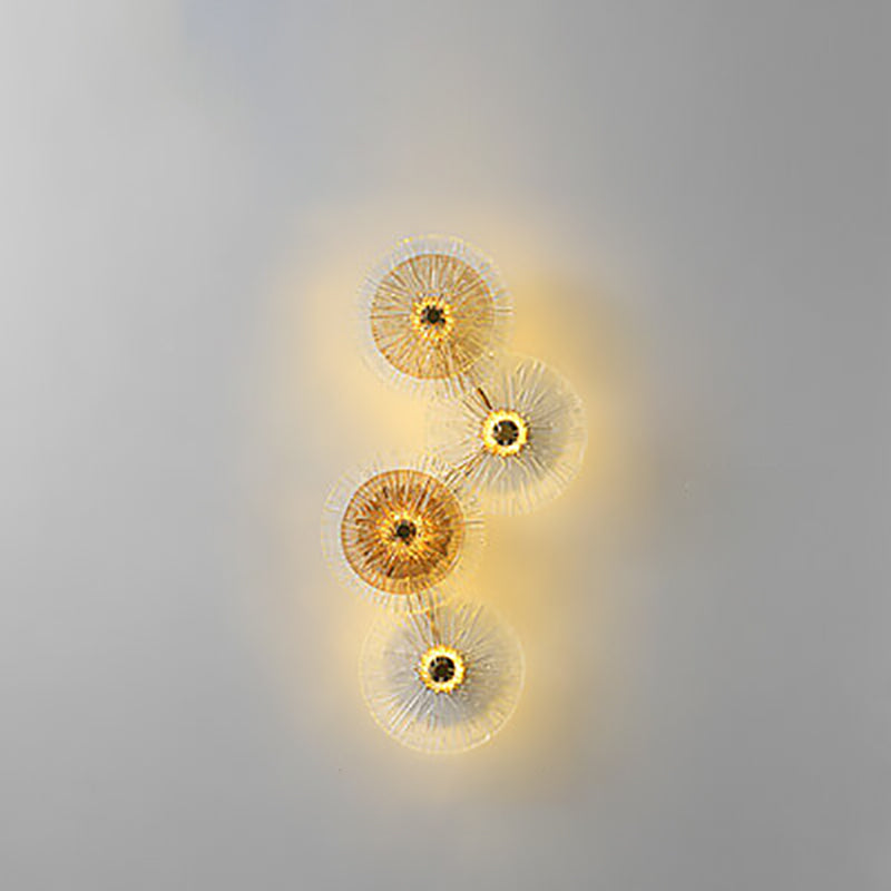 Glass Lotus Leaf Shape Wall Lamp