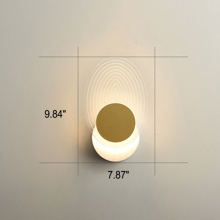 Gold Geometric Acrylic Wall Lamp