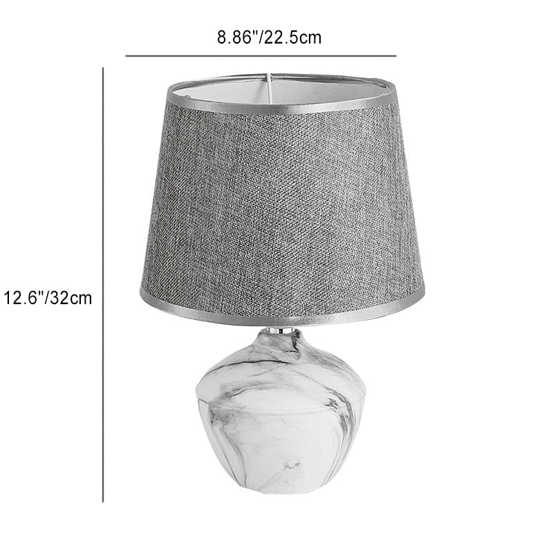 Cylinder Vase Ceramic Fabric Table Lamp