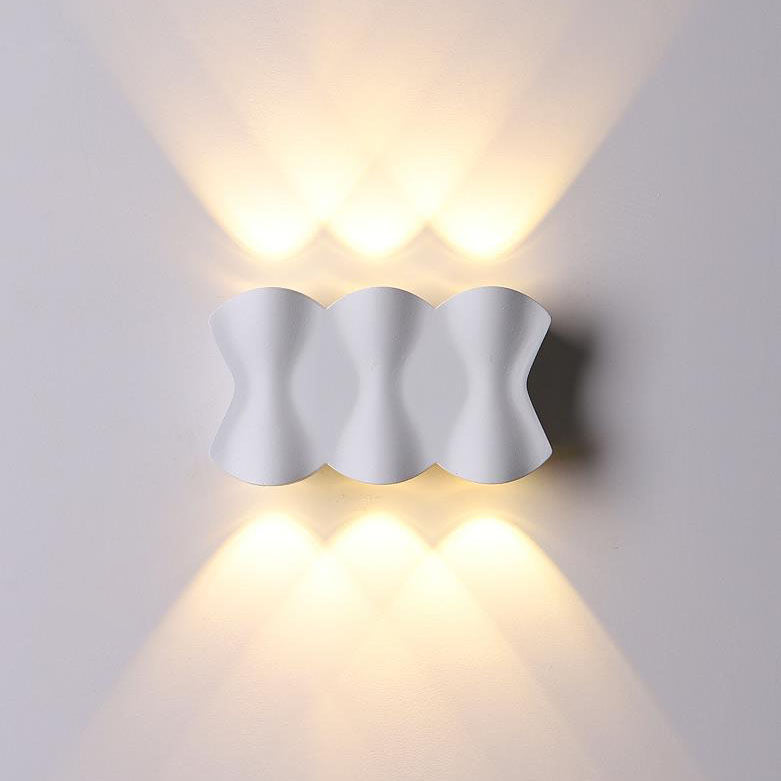 Rectangle Wave Aluminum Patio Outdoor Light
