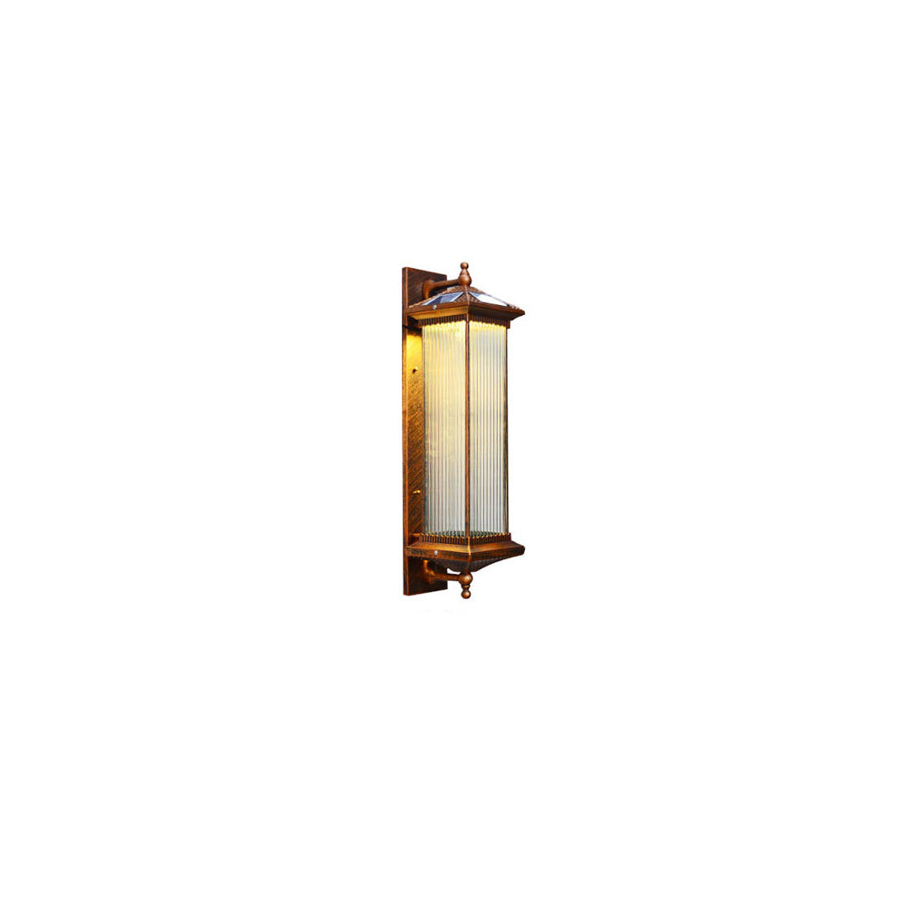 Aluminum Glass Cuboid Garden Outdoor Light