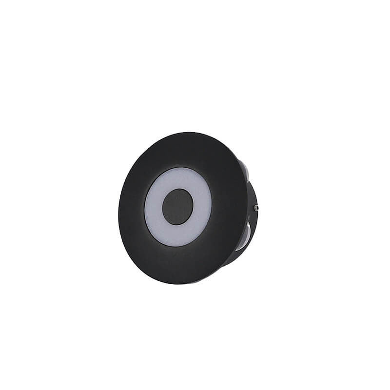 Black Round Aluminum Indoor Outdoor Light