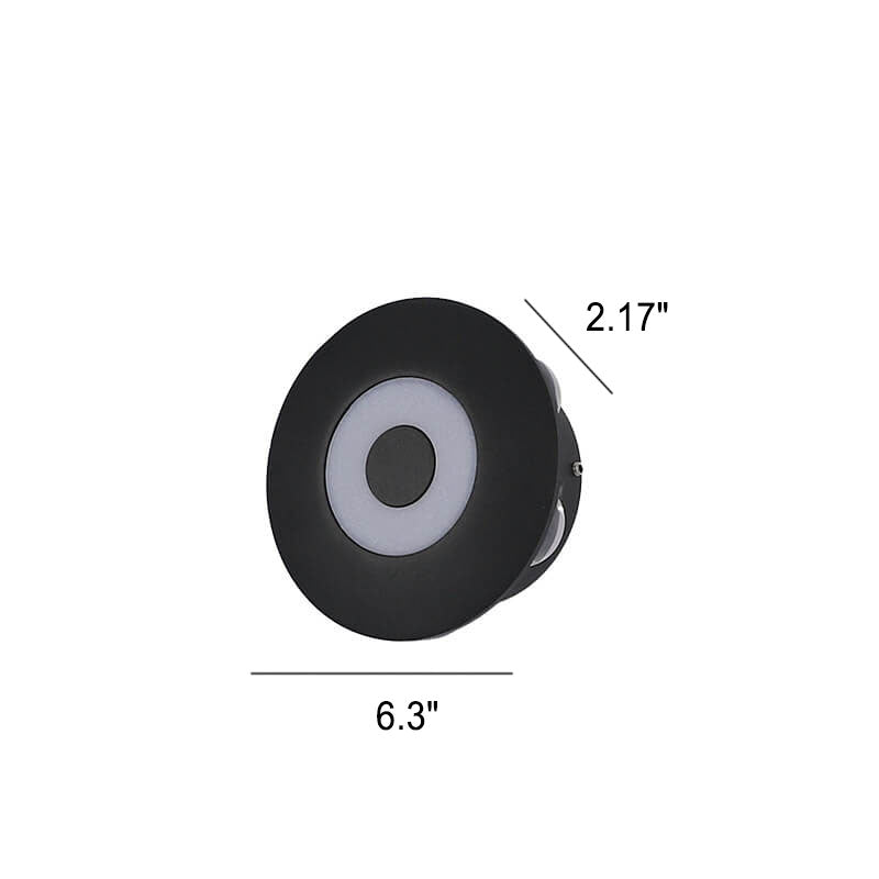 Black Round Aluminum Indoor Outdoor Light