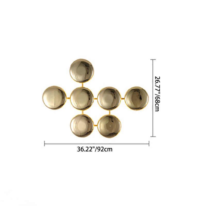 Titanium Round Circle 10/14/24 14-Light Wall Lamp