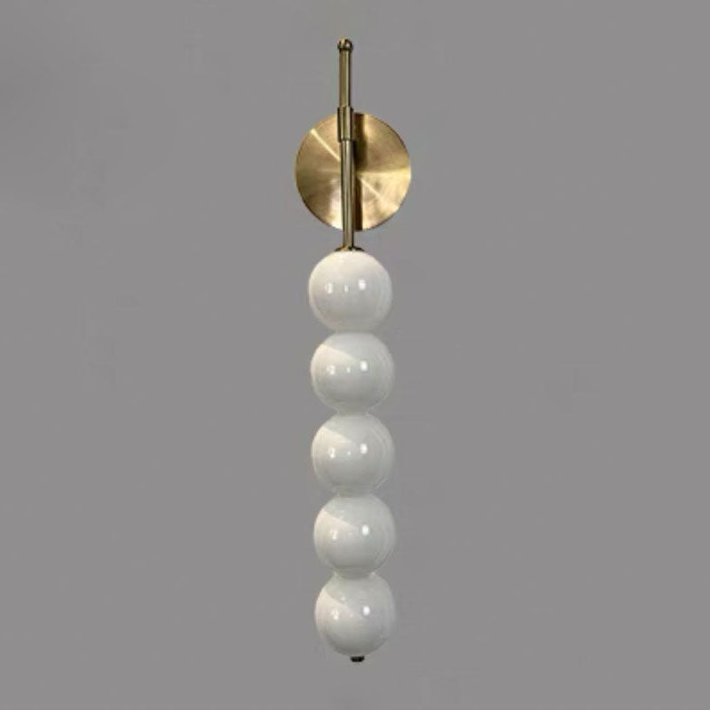 Iron Glass Ball Living 5-Light Wall Lamp