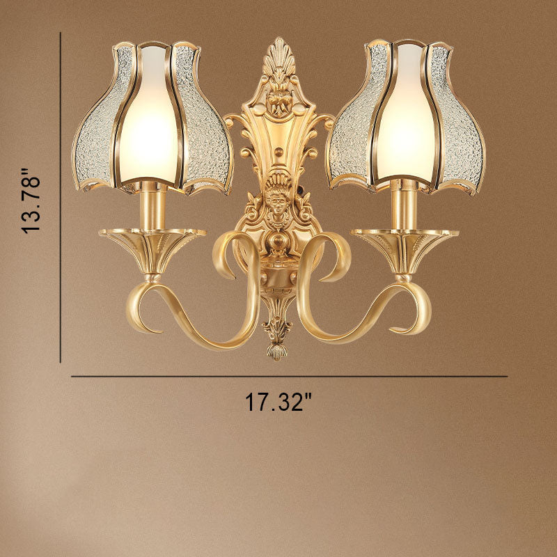 Copper Glass Wall Lamp