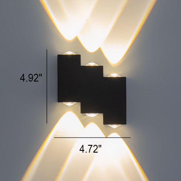 Square Geometric Luminous Outdoor Light