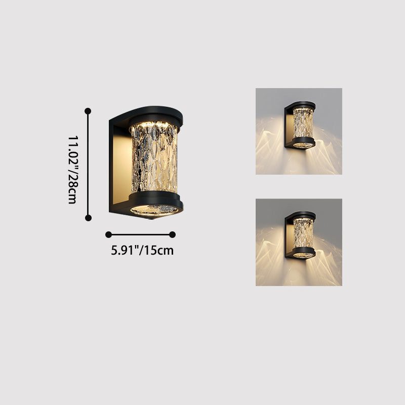 Stainless Steel Glass Cylinder Outdoor Light
