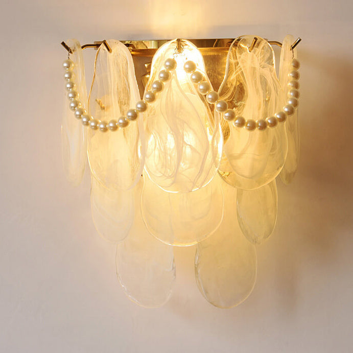 Glass Shell Pearl 2-Light Wall Lamp