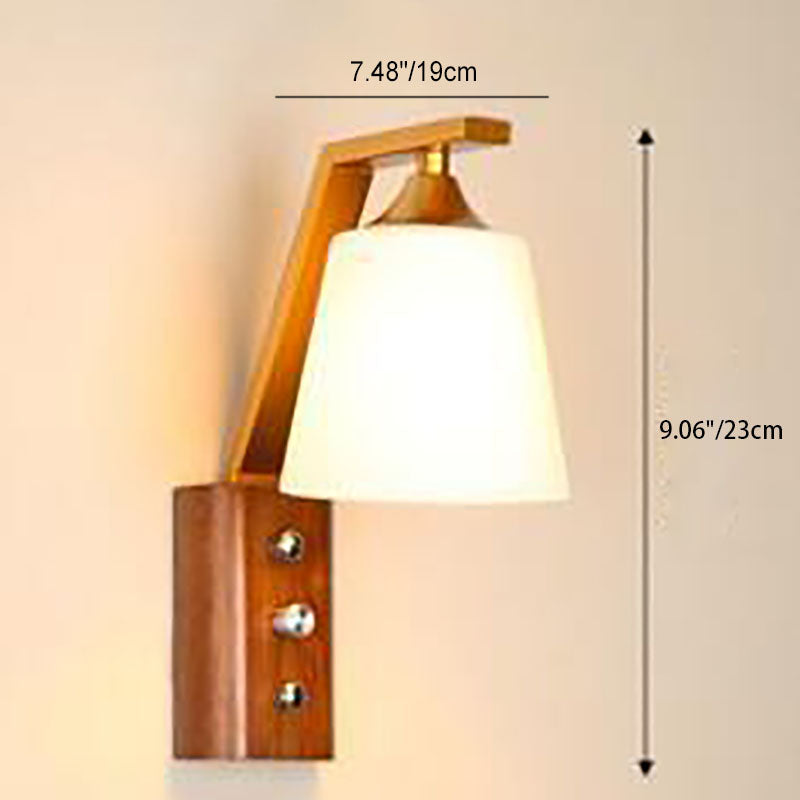 Antler Square Cylinder Wood Wall Lamp
