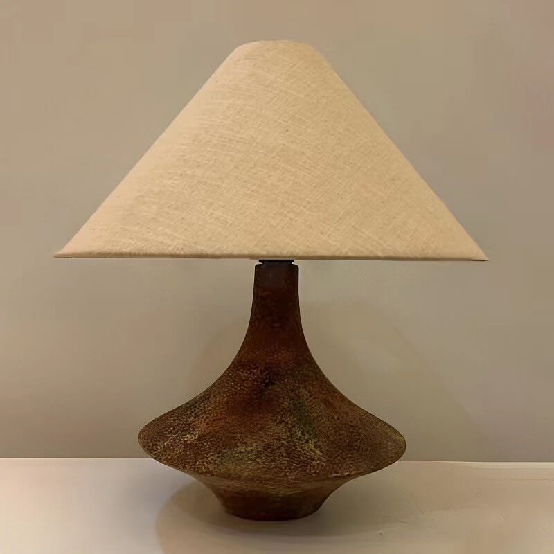 Cone Vase Ceramic Fabric Table Lamp