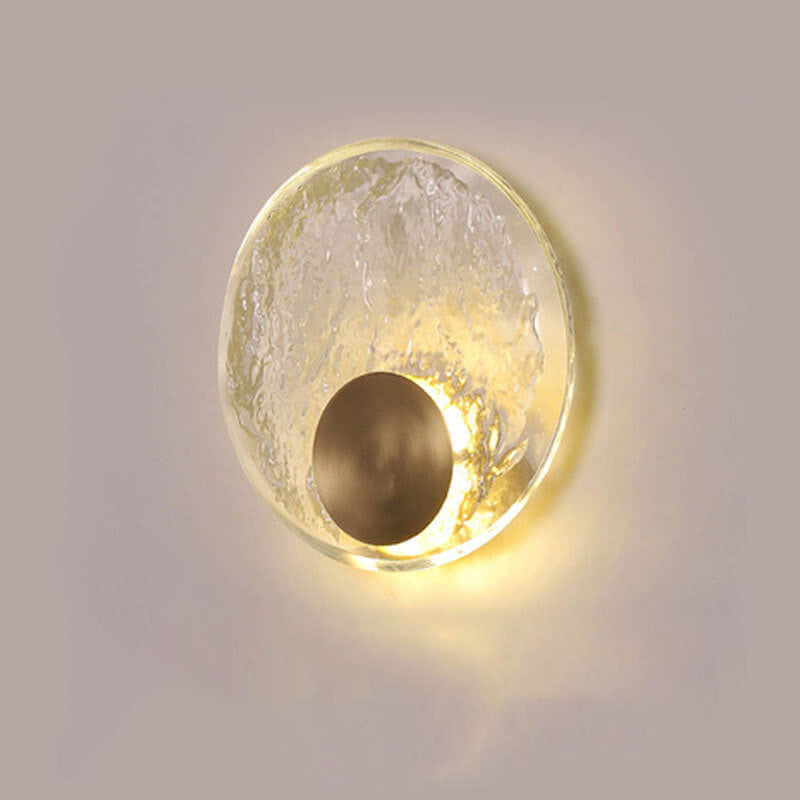 Ice Cracked Glass Copper Wall Lamp