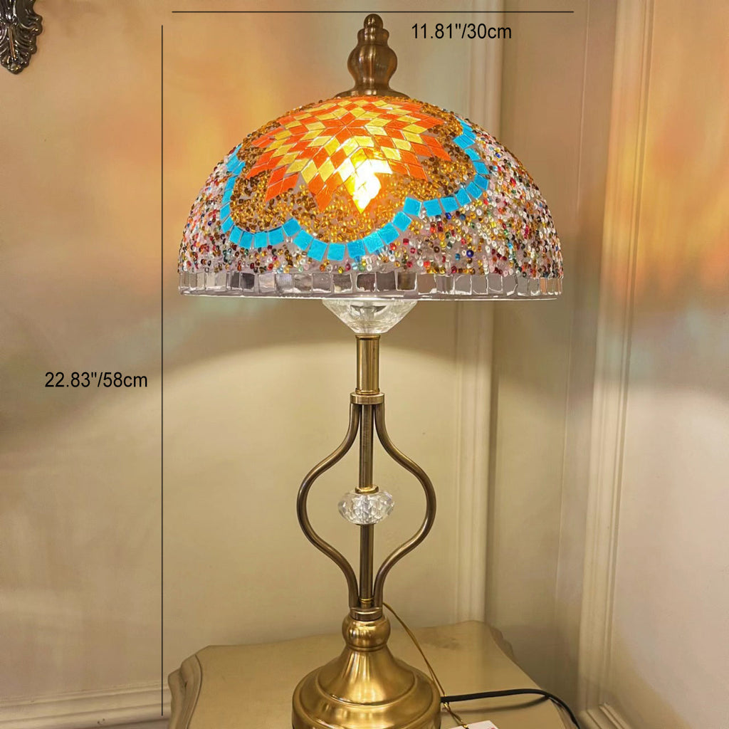Coastal Half Round Iron 2-Light Table Lamp
