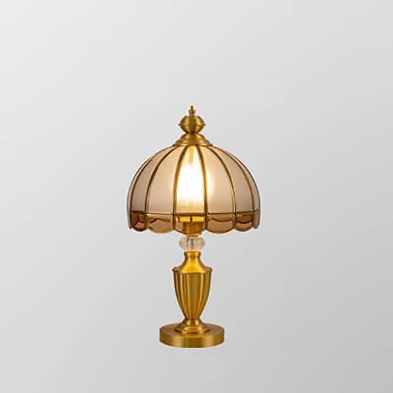 Brass Water Pattern Glass Table Lamp